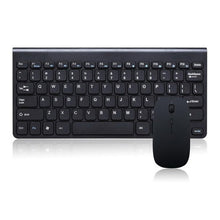 Load image into Gallery viewer, Simple ultra-slim black mini wireless keyboard and mouse
